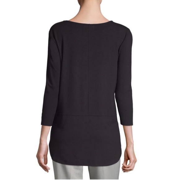 NWT Liz Claiborne 3/4 Sleeve Keyhole Tunic Top - Picture 2 of 4